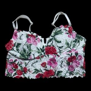 Victoria's Secret Pink Small  Floral Lace Bralette New